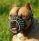 Posh Studs and Cones Handmade Leather Dog Muzzle